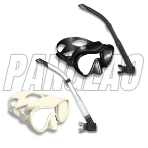 APNEA MASK-SNORKEL COMBO, PANGLAO FRAMELESS, SEMI-DRY, CLEAR LENS